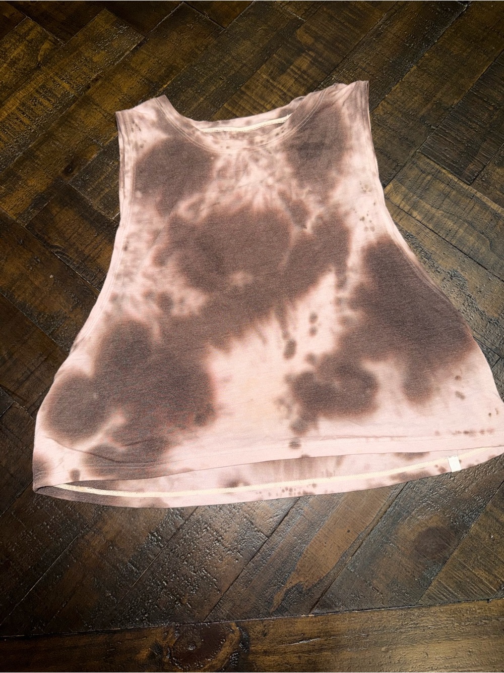 Women's Pink LuLuLemon Tie-Dye Crop Tank Top